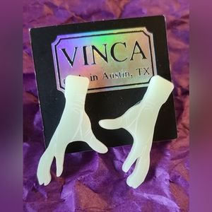 Adam's Family Thing glow in the dark earrings Vinca brand